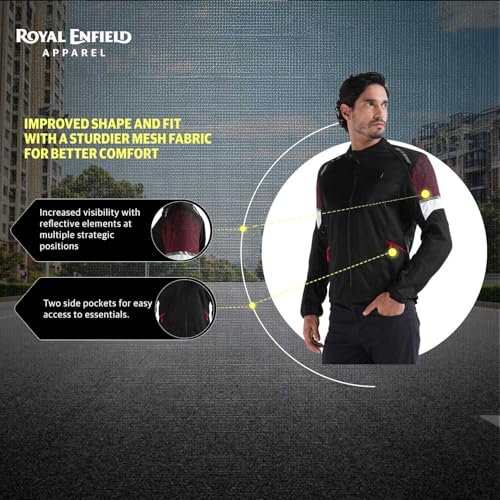 Image of Royal Enfield STREETWIND ECO 3 RIDING JACKET (Size: L) - JRA250004-RED