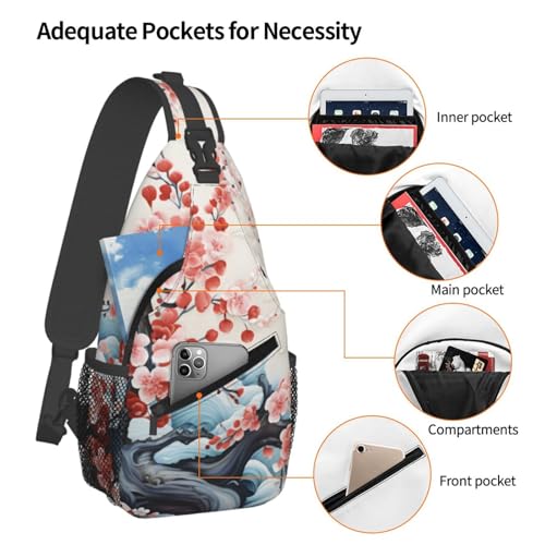 Bolso tipo bandolera con diseño artístico para senderismo miniatura 4
