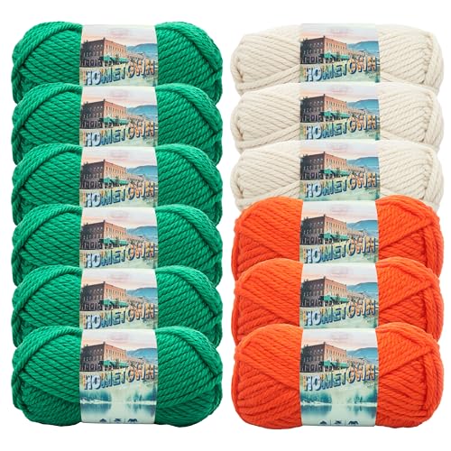 Image of Lion Brand Yarn, Hometown Super Bulky Yarn, Celtic Pack, 12 Skeins