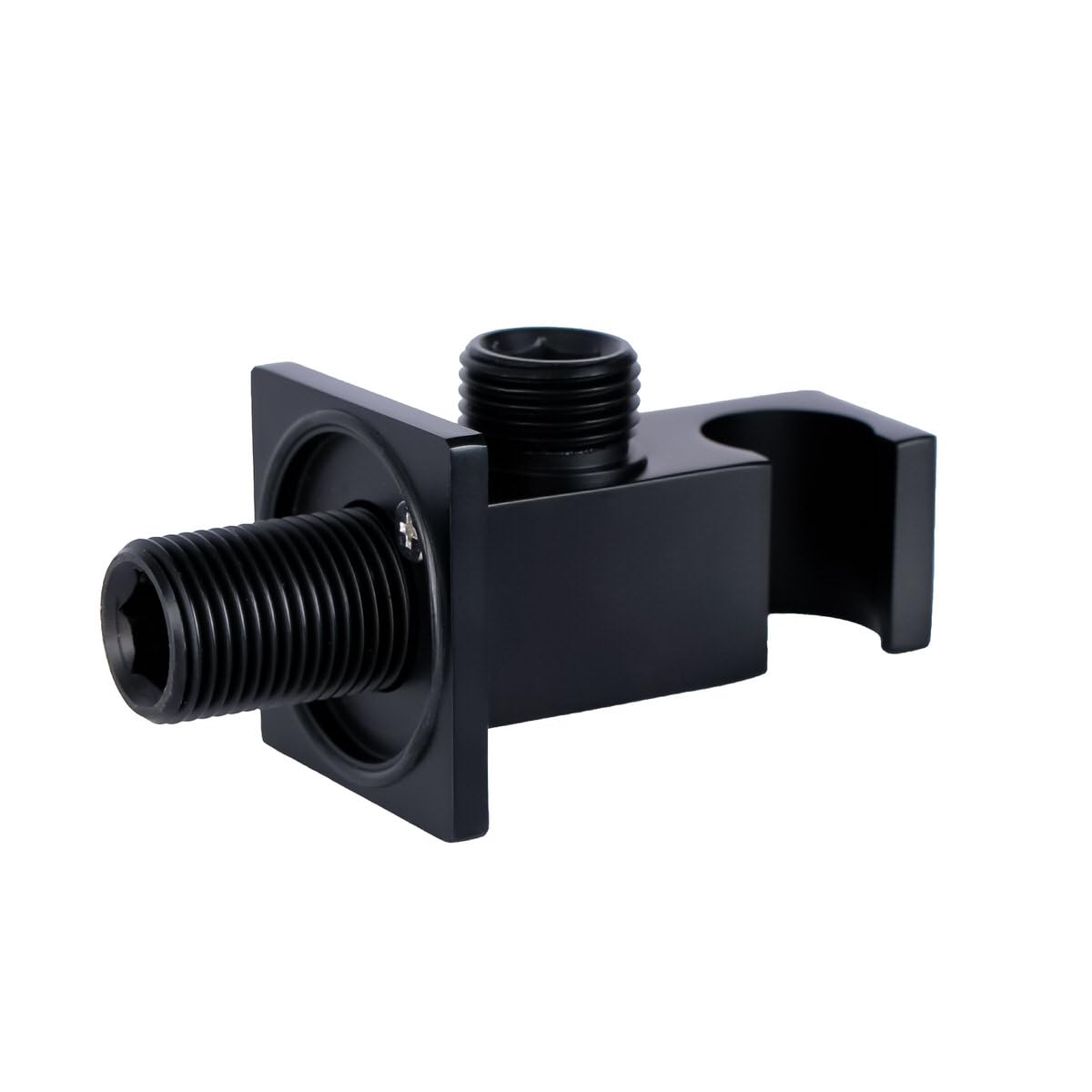 Belvit® Duschset Schwarz mit Hansgrohe iBox Unterputz | Wannenmischer, 30x30 Regendusche, Handbrause, Brausearm, Schlauch & Wandanschluss, Komplettset modern & kalkfrei