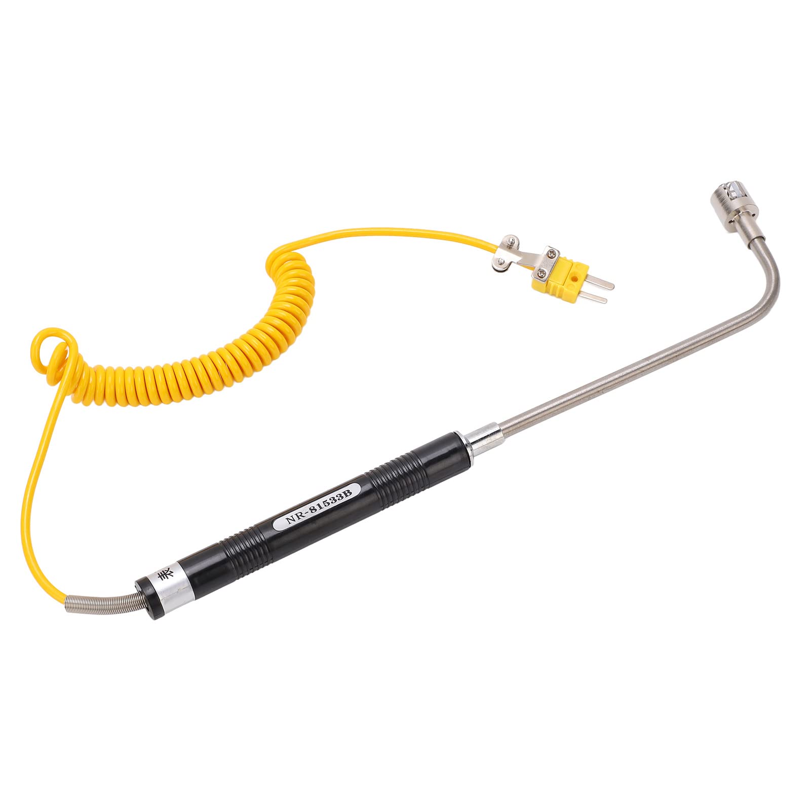 NR 81532B K Type Thermocouple Probe, Handheld Right Angle Thermocouple Probe Replacement, High Accuracy Temperature Measuring -50 to 500℃ Metal Probe