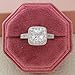 925 Sterling Silver Two in one Double-Layer Cubic Zirconia Wedding Ring for Women, Halo Wedding Ring Set, Men's and Women's Titanium Stainless Steel Ring 2-Piece Set Size 8