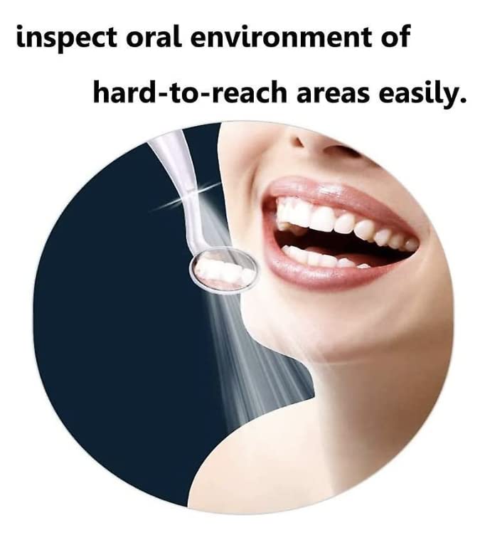 Vellichor Professioneller Zahnarzt-Spiegel mit Licht für orale Zähne, selbstzahnärztliche Inspektion | Überprüfen Sie Hohlräume, Plaque und Schäden an Ihrem Zahn, mit Tragetasche, extra helle LED – Bild 6