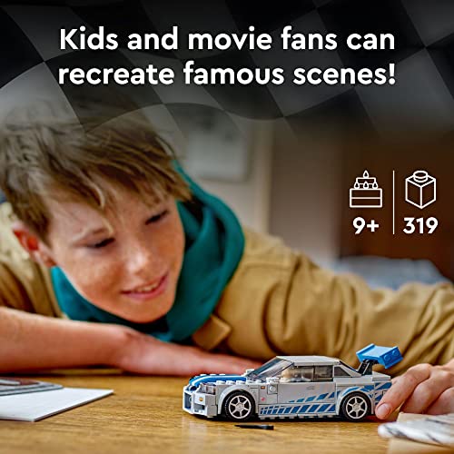 Lego 6426027 Speed Champions 2 Fast 2 Furious Nissan Skyline Gt-R (R34), Race Car Toy Model Building Kit thumb #2