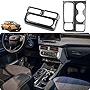Ecarzo Center Console Gear Shifter Panel Trim for 2022 2023 Ford Maverick Interior Accessories Air Conditioner Decoration Cover Plate, ABS Carbon Fiber