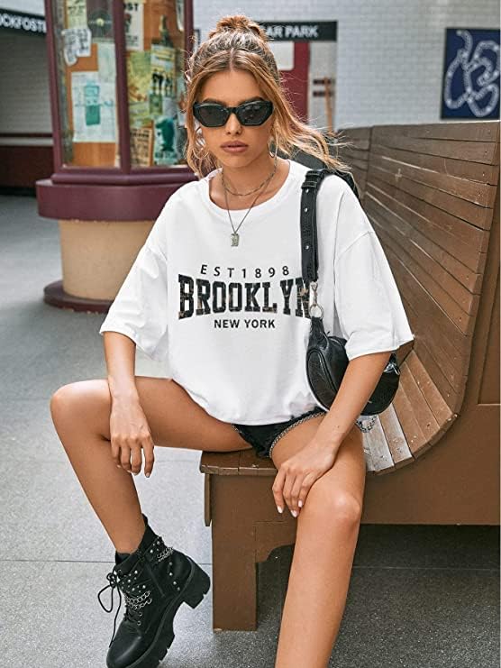 Image of REVEXO Women's Cotton Blend Half Sleeve Printed Loose Fit Round Neck T-Shirts.