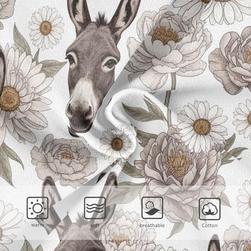 Joisal Girls Underwear Toddlers 2t Cotton Cute Panties Girl Aesthetic Briefs Undies Kids Cartoon Grey Donkey Flowers3