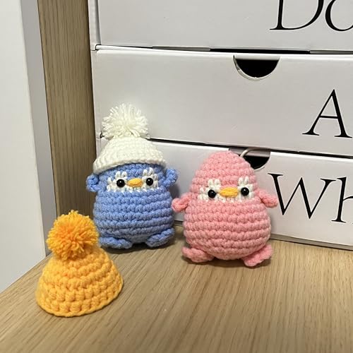 Image of Weronique Penguin is a Challenging Crochet kit for Beginners, Step-by-Step Crochet Tutorial Help The Crafter to Easily Get Started, DIY Crochet Knitting Material Kit Included All The Necessary Tools