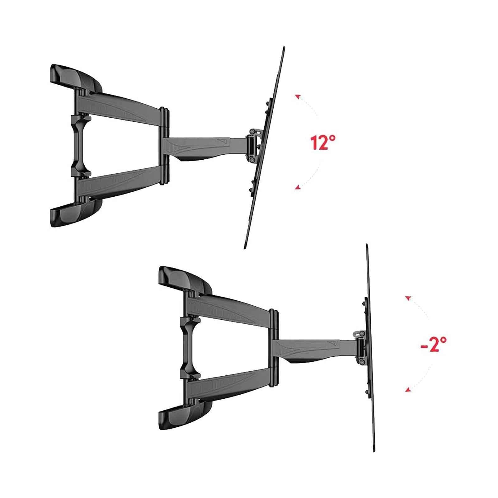 Supporto TV universale, supporti TV, supporti e giradischi Supporto TV universale Supporti TV, staffa da parete per TV a movimento completo Braccio articolato con inclinazione girevole, può contenere