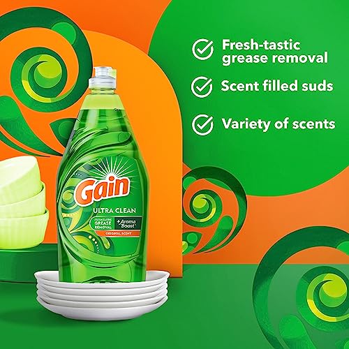 image for Gain Ultra Dishwashing Liquid Dish Soap, Original Scent, 38 fl oz, 38 