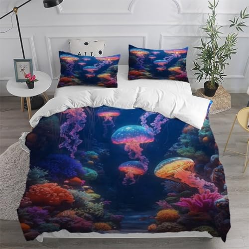 Housse de couette méduse douce en microfibre contre les plis - 6