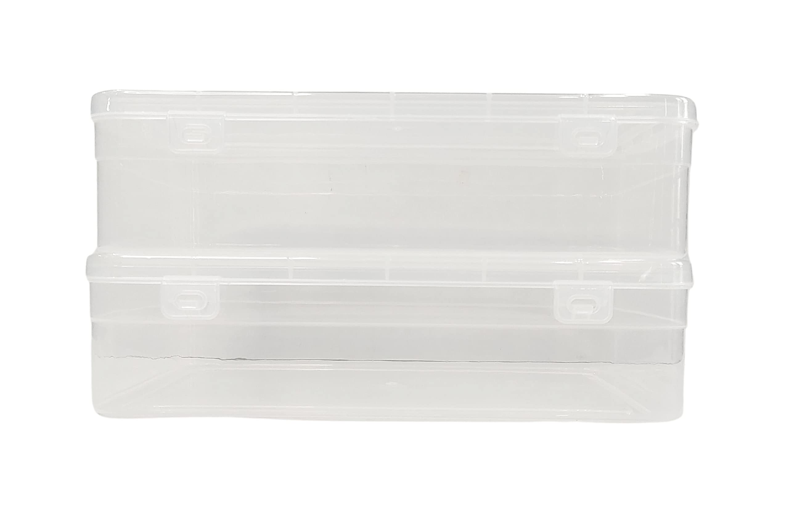 Feliz Clear Plastic Medium Storage Boxes Size 10.25 x 6.75 x 2.5 inches (Set of 2)-image-32