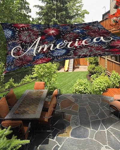 Indenpendence Day Sun Shade Sail Outdoor 6.5'x10', 4th of July