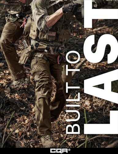 Image of CQR Men's Tactical Pants, Water Resistant Ripstop Cargo Pants, Lightweight EDC Work Hiking Pants, Outdoor Apparel