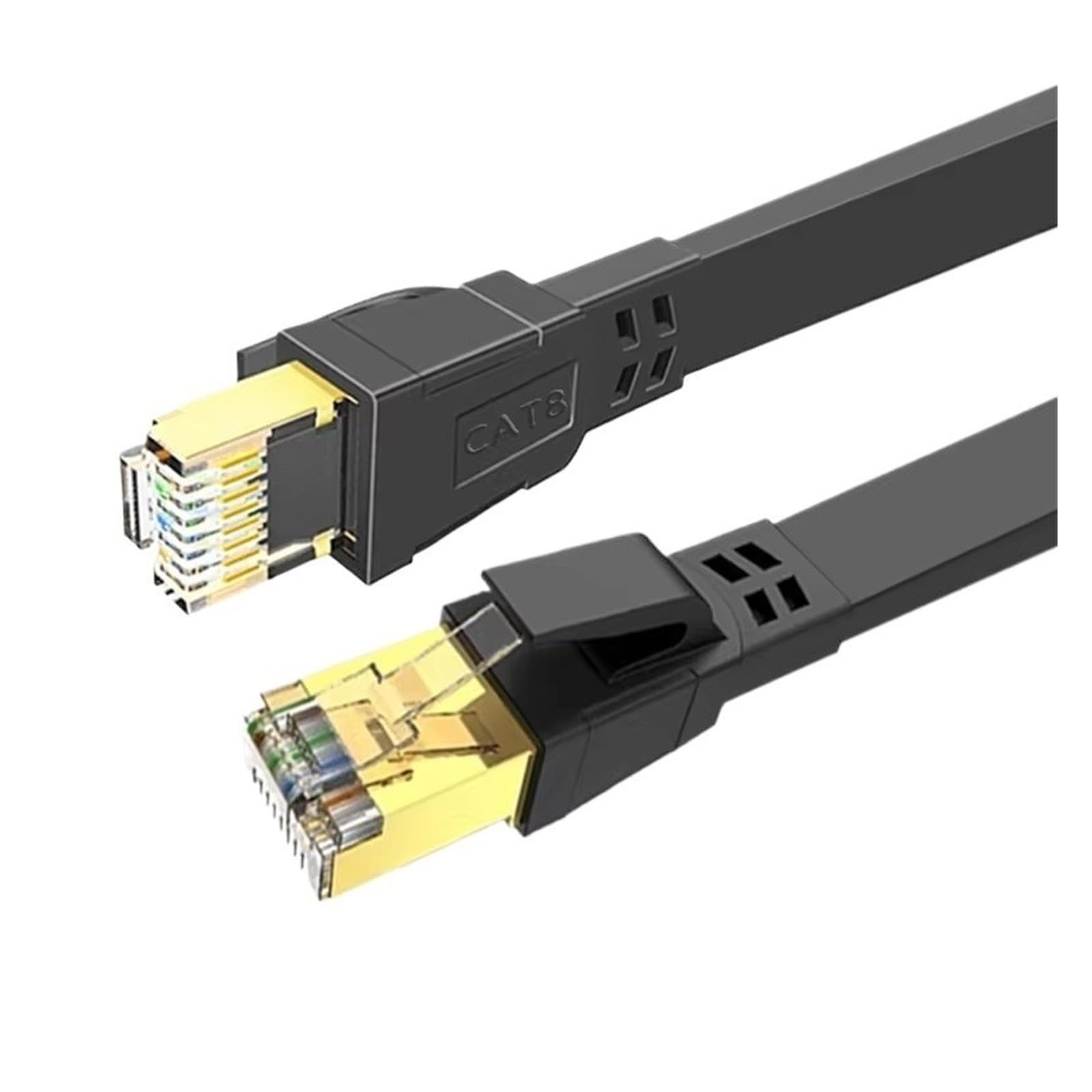 Câble Ethernet plat CAT8 40Gbps 2000MHz de modem de PC