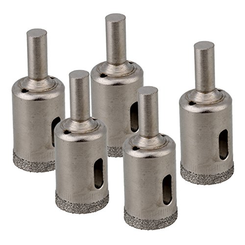 5 brocas tipo sierra de agujero de 20 mm para vidrio, baldosa, mármol, porcelana y cerámica miniatura 1