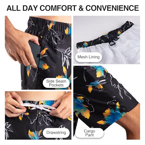 Image of Kanu Surf Men's Big Viper Extended Size Stripe Swim Trunk