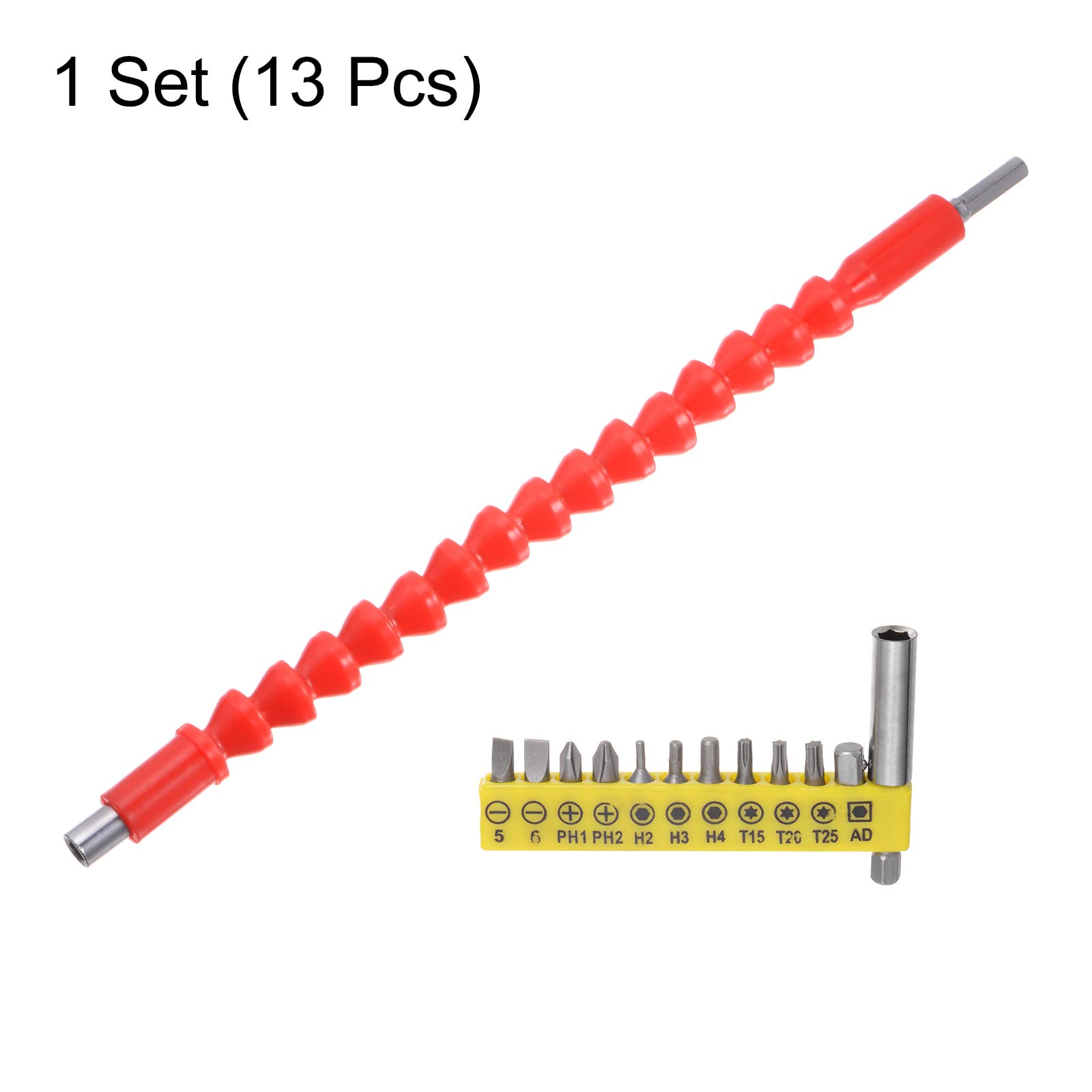 Kit 20 Pièces Renvoi D'angle Pour Visseuse - Adaptateur 105°, Embouts Courts, Tiges Flexibles Pour Espaces Serrés - 2