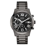 Men Quartz Watch with Stainless Steel Strap, Gunmetal, 21.5 (Model: U0668G9)