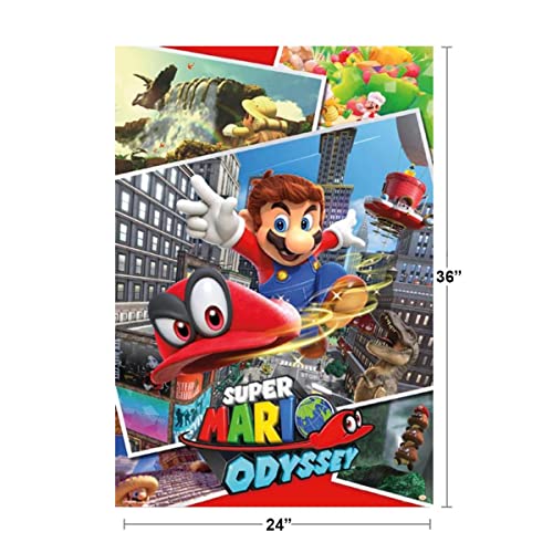 Pyramid America Super Mario Odyssey Collage Video Game Gaming Cool Wall Decor Art Print Poster 24X36 #TOP2