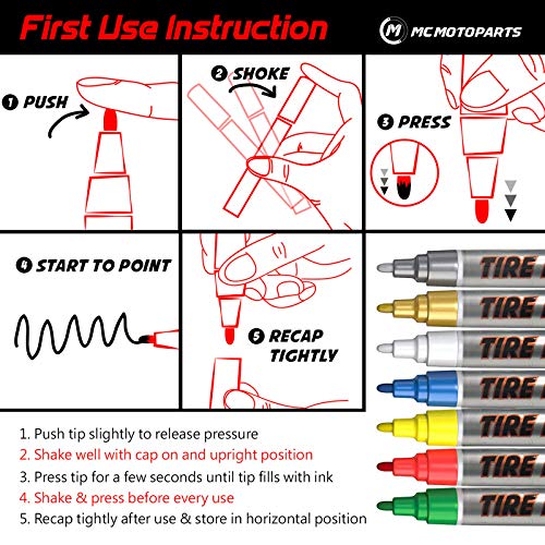 MC MOTOPARTS Permanent Blue Tire Marker