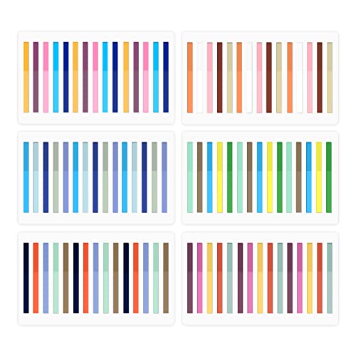 BAYTORY 1800Pcs Transparent Highlighter Tape Reusable, Clear Sticky Tabs for Annotating Books, Long Highlighting Strips Page Markers Index Tabs, Sticky Notes Aesthetic Office School Supplies