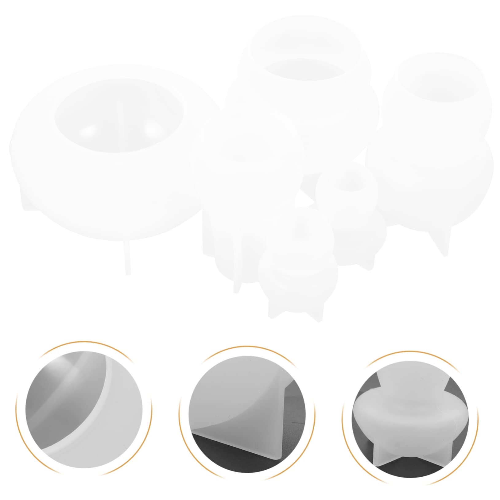 VILLCASE 2 Ensembles Moule Silicone de Champignon DIY Ensemble pour Artisanales Réutilisable et Non Adhésif pour Décoration Personnalisés