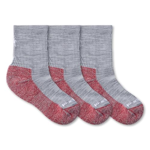 Smartwool Kids' Hike Light Cushion Crew Socks Multipack, Light Gray, Small