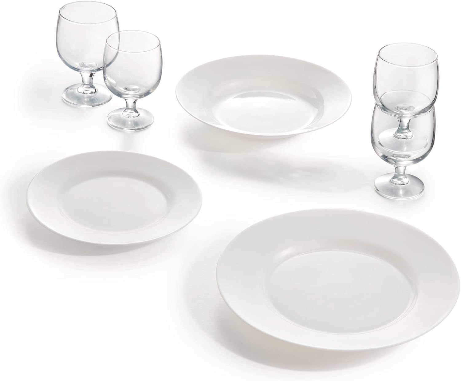 Arcoroc - Amélia Collection - 6 glasses on foot 25cl in tempered glass - Resistant and stackable - Professional use