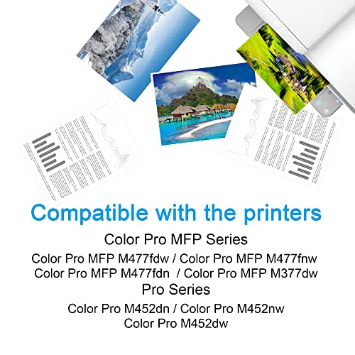 410A 410X Toner Cartridges - High Yield 4 Pack Compatible Replacement For Hp 410X 410A Hp Color Laserj Pro Mfp M477Fnw Toner, M477Fdw Toner, M452Dn Toner, Hp Color Laserj Pro M477 M452 Series | Cf410X #TOP1