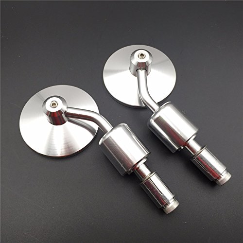 Hongk- Motorcycle A Set Cnc Silver Rear View Handle Bar End Round Mirrors 7/8" Compatible With Cb1000R Cb1300 Cb600F Hornat Cbf600 Shadow Valkyrie Magna Rebel Xl1000V [B01Bi81H0E] #TOP5