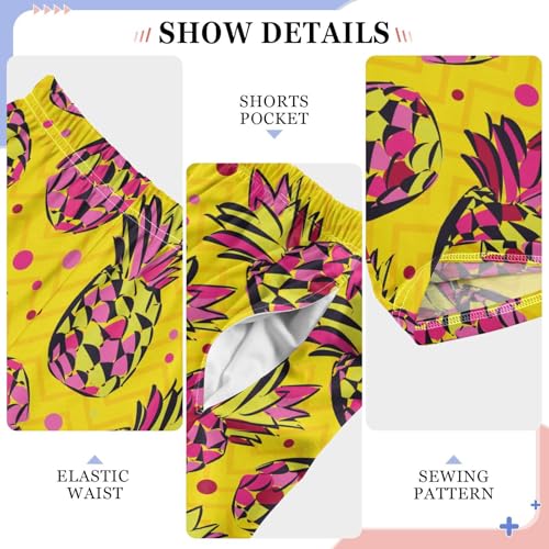 ZZXXB Tropic Pineapples Boys Long Pants Soft Trousers Elastic Waist Kids Lounge Bottoms with Pockets S-XL4