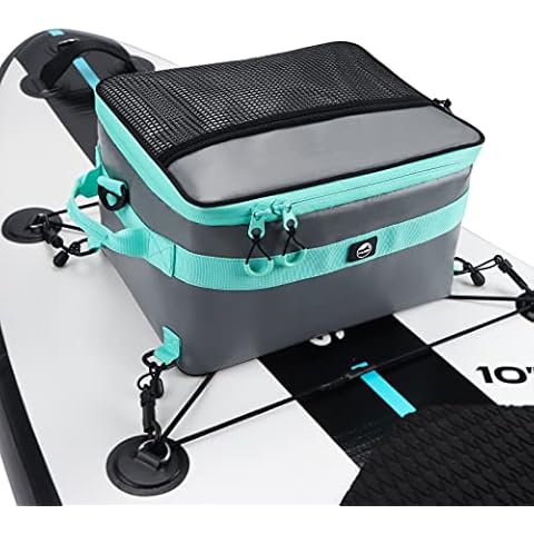 YVLEEN Waterproof Paddle Board Cooler Bag, 25L Capacity, Gray, PVC Material, Multi-Functional Design Cover