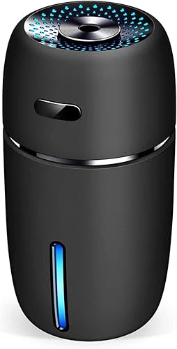 Humidificador de coche USB 6.8 fl oz mini humidificador portátil con 7 colores LED luz nocturna silenciosa modos de niebla ajustable para viajes B