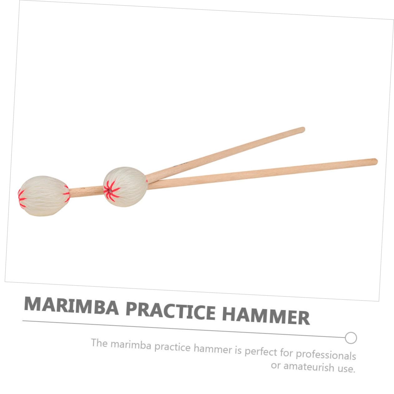 TOYANDONA 2 Stück Professionelle Marimba Hämmer Trommelschlägel aus Robustem Ahornholz mit Langem Griff für Schlaginstrumente