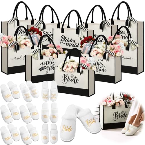 Abbylike 20 Piezas Bolsa de Lienzo para Dama de Honor miniatura 1