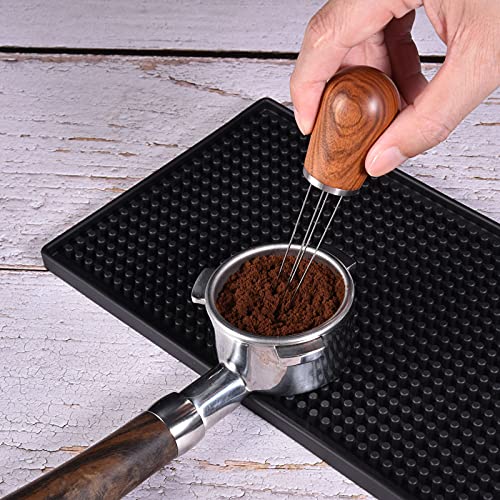 Espresso Coffee Stirrer, Pavant Coffee Stirring Tool For Espresso Distribution, Natural Wood Handle And Stand, Professional Barista Hand Distribution Tool (Sandalwood) #TOP1