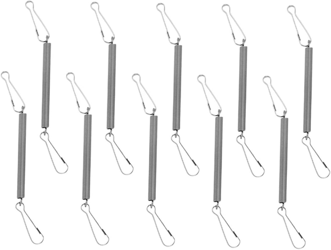 BESPORTBLE 10pcs Stainless Steel Spring Hooks for Water Bottles Small Animal Cages Secure Clip for Rabbits Guinea Pigs Hamsters Easy Installation Versatile Cage Accessory