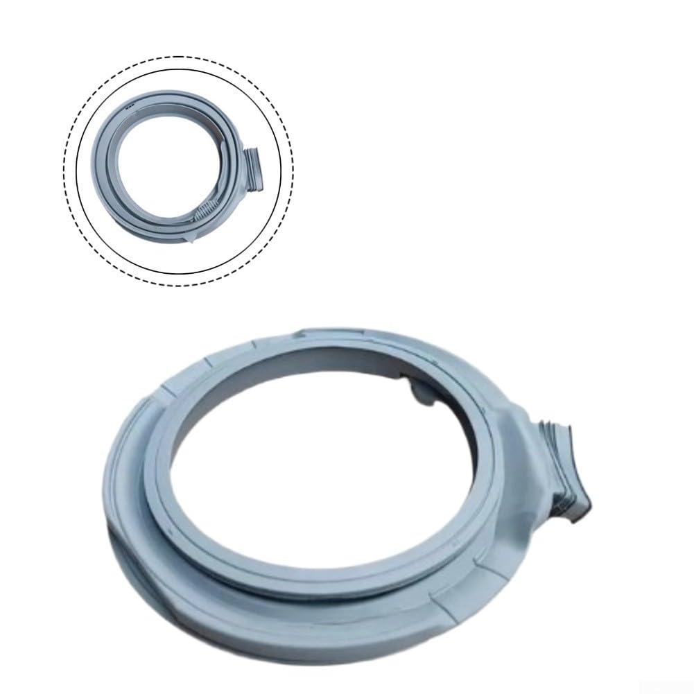 DC64-03875A - Manguito para puerta de lavadora con carga frontal, para junta de goma resistente como repuesto para evitar fugas de agua, junta de puerta gris tamaño estándar