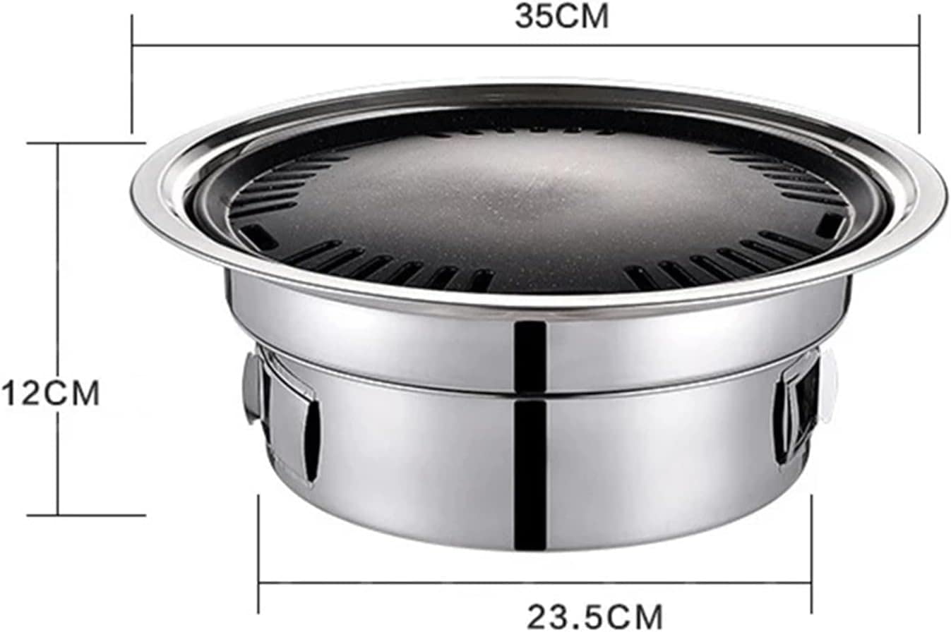 Grill gazowy Grill węglowy ze stali nierdzewnej Nieprzywierające grille Przenośny grill zewnętrzny Okrągły grill węglowy Piec