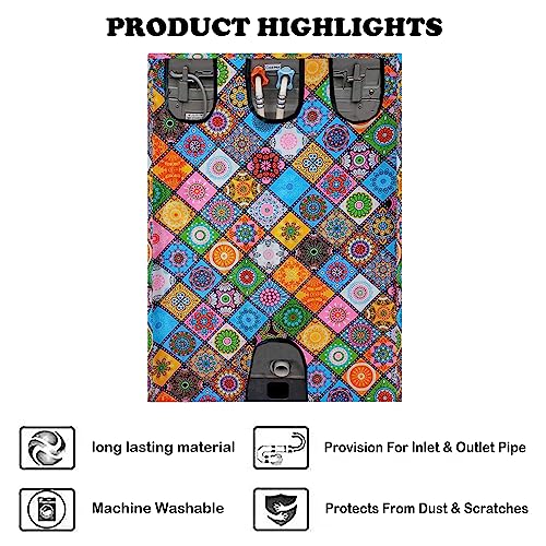 Image of KANUSHI Industries Washable & Dustproof Top Load Semi Automatic Washing Machine Cover ( Suitable For 6 Kg, 6.5 kg, 7 kg, 7.5 kg) (WASMAC-DIG-B-SEMI)