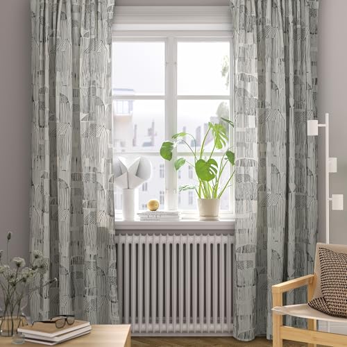 Rideaux ProTuning Tempelfly bicolores 145 x 300 cm avec bande de fixation