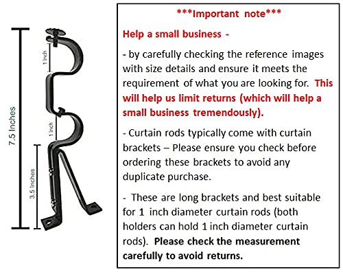 Double Curtain Rod Brackets - Black (Set Of 2) – Tejatan (Also Known As - Double Drapery Rod Bracket Set For Draperies / Adjustable Double Curtain Rod Bracket) #TOP1