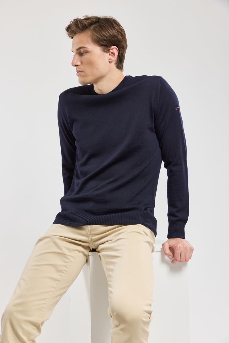 Armor-lux Men's Pullover Mit Rundhalsausschnitt Damgan Aus Merinowolle Sweater