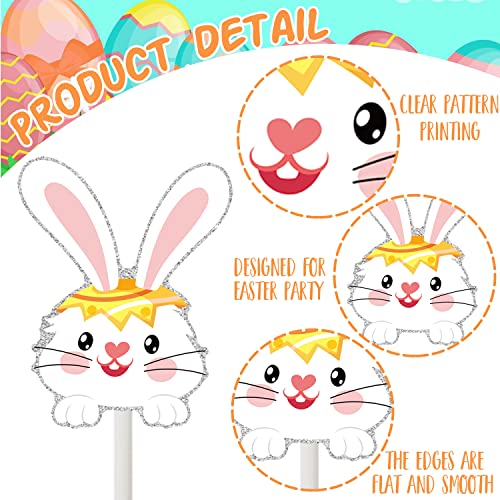 36Pcs Happy Easter Party Cupcake Toppers Decorations Easter Bunny Carrots Cupcake Toppers For Easter Spring Theme Birthday Party Supplies #TOP3
