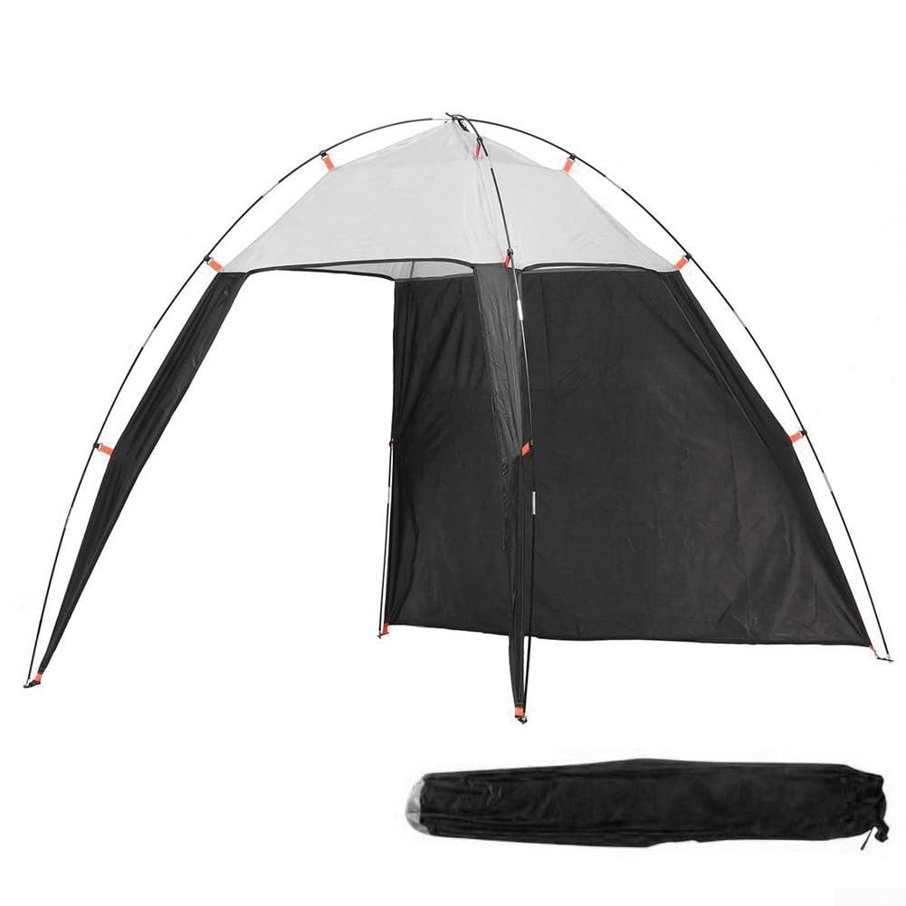 ARMYJY Tienda de campaña familiar para la playa, 230 x 210 x 160 cm, portátil, impermeable y anti-UV con bolsa de transporte y 4 clavos de tierra para exteriores (gris)