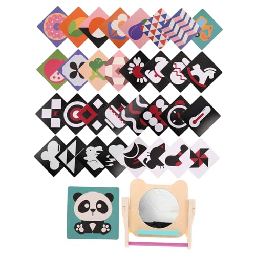 Uthclo Montessori-Spielzeugset mit Spiegel und Karten