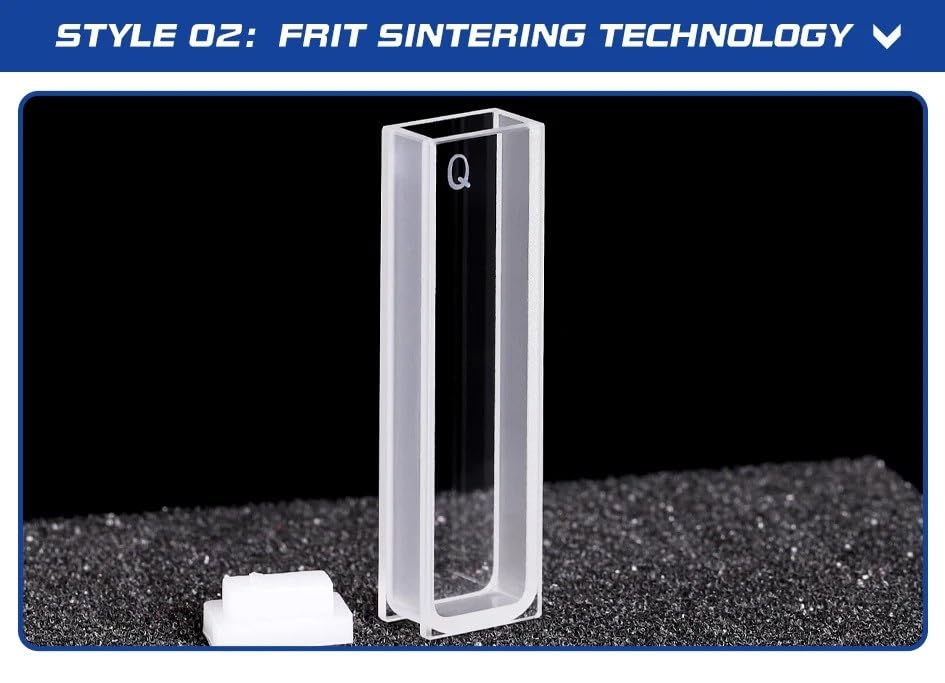 1 cuvette en quartz avec couvercle (5 mm)/cellule en quartz/spectrophotomètres sans colle(Frit sintering)
