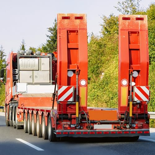 Image of 10 Pack Red Self Adhesive Rectangle Reflectors, ADR Approval Road Safety Stick-on Rear Reflectors for Trailer Caravan Truck Lorry or Agricultural Machines, YN503R
