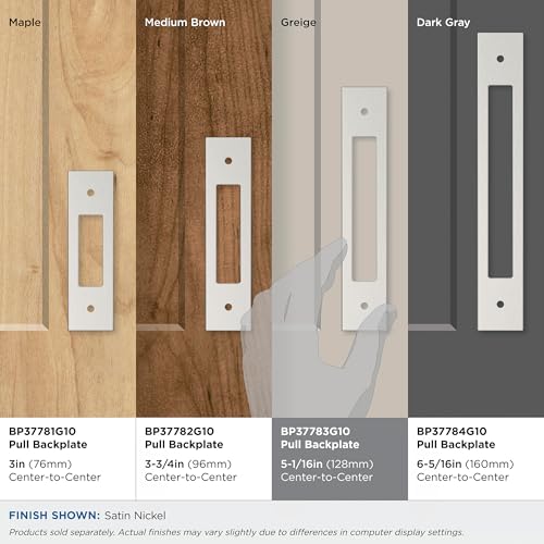 Image of Amerock Medora 5-1 /16 inch Satin Nickel Backplate